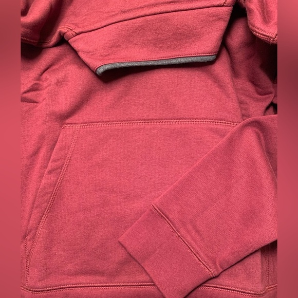 LANDSEND Mens Serious Sweats Snap Neck Mock, Kangaroo Pocket - Picture 4 of 6